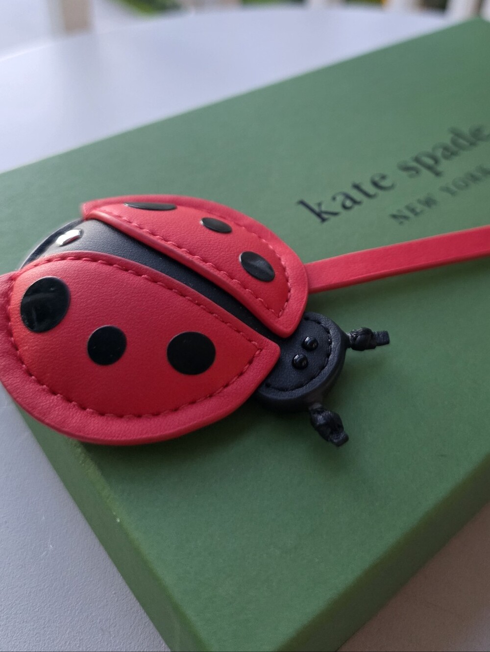 Kate Spade New York Ladybug Leather Wristlet Bag Charm -new - Picture 6 of 6